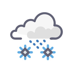 Falling snow icon design.