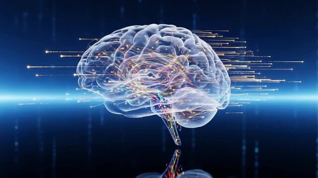 Artificial intelligence brain with neural network and machine learning, representing the future of technology, science, and human mind in a digital cyberspace concept - Powered by Adobe