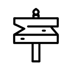 Festive wooden sign icon design.