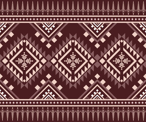 Navajo vector pattern art.  Geometric Triangle pattern.  design for clothing, fabric, background, wallpaper, wrapping, batik. Knitwear, Embroidery style. Tribal vector texture
