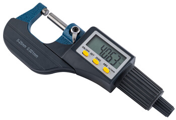 Electronic micrometer with LCD screen