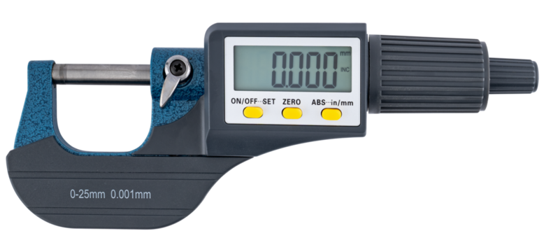 Electronic micrometer with LCD screen