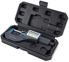 Electronic micrometer for high-precision measurements with a convenient display.