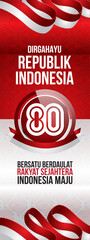 In commemoration of the 80th anniversary of Indonesian Independence day, the government adopted the main theme "United Sovereignty, Prosperous People, Advanced Indonesia"