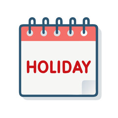 Marked holiday calendar icon design.