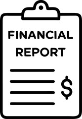 Financial report presentation with clipboard and document