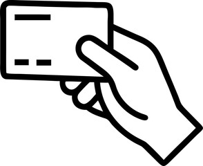 Illustration of a hand holding a credit card for financial services