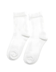Simple White Socks: A pair of crisp, clean white socks, each perfectly poised, offering a canvas of simplicity and comfort.
