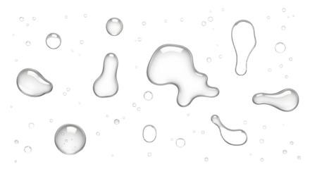 Realistic water drops, condensation on the window, transparent water drop. Abstract water drops, bubbles on transparent background, digital liquid design.