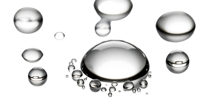 Realistic water drops, condensation on the window, transparent water drop. Abstract water drops, bubbles on transparent background, digital liquid design.