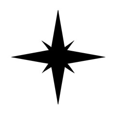 Shining north star icon design.