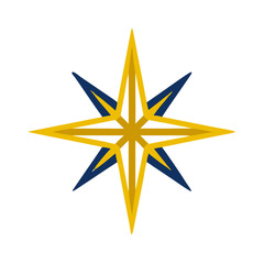 Shining north star icon design.