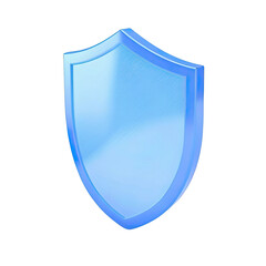 Shield. Protect and Security concept. Bue Shield 3d icon. 3d rendering
