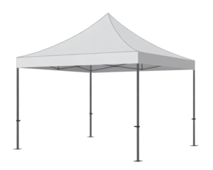 White event tent ready for outdoor gatherings, festivals, and promotional marketing events