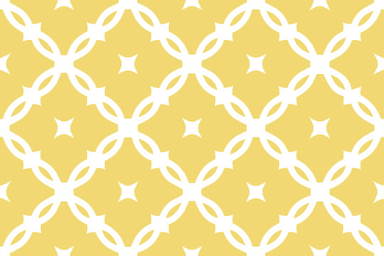 Yellow background with white geometric pattern art - Powered by Adobe