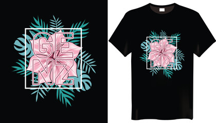 Gen Z Flower T-Shirt Design