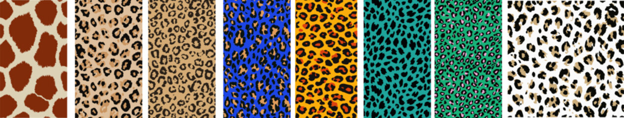 Animal Print Pattern Set – Stylized Skins of Wild Creatures for Fashion, Design, and Education