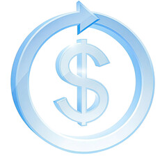 Obraz premium Money icon. Dollar money sign in circle. Payment, finance concept 