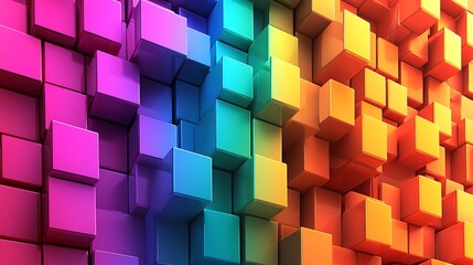 Obraz premium Gradient cubes modern art high resolution picture