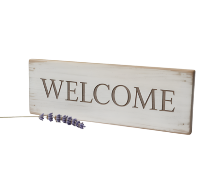 Wooden sign blank message board isolated on white background for rustic outdoor decor and signage
