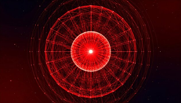 Abstract red geometric design