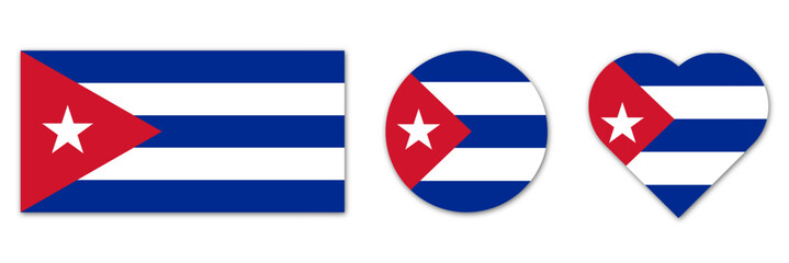 Set of Cuba flag