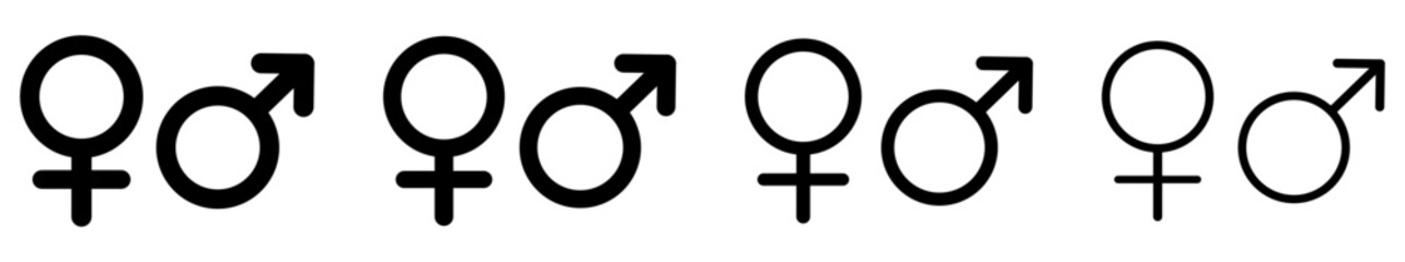 Set of male and female symbol © Mariia