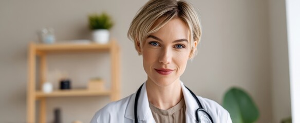 The doctor offering compassionate care in a modern clinic environment.