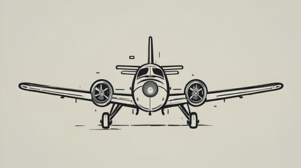 taildraggers airplane aircraft line icon vector. taildraggers airplane aircraft sign. isolated symbol illustration