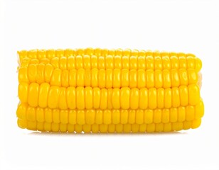 Fresh Corn on the Cob on White Background