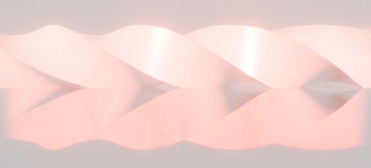 Abstract architecture background spiral geometric pattern of design 3d render