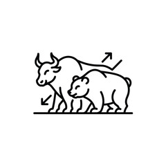 Stock Market Bull and Bear Symbolizing Financial Trends and Investment Opportunities