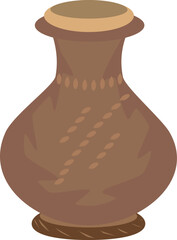 illustration of single brown colour pitcher vector design on a white background