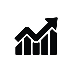 Business Graph with Arrow Showing Increase in Profits and Financial Success Illustration