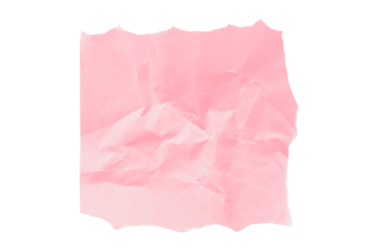 Pink torn paper isolated on transparent background