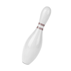 Bowling concept. White Bowling pin isolated on white
