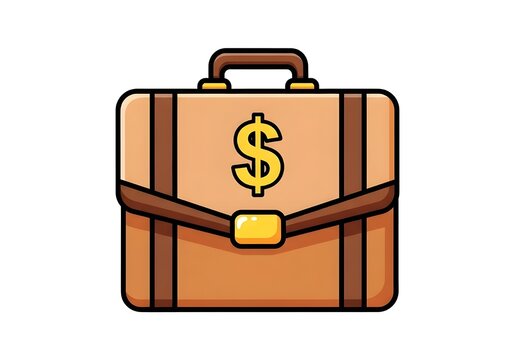 suitcase with a dollar sign
