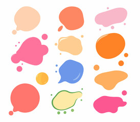 Colorful speech bubbles seamless pattern vector set of chat icons
