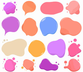 Seamless colorful speech bubble pattern with cute vector elements and decorative icons
