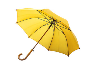  yellow umbrella isolation on background white