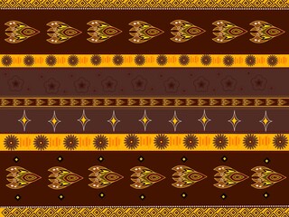 Harmony Weave &ndash; Modern & Traditional Fabric Pattern

A seamless fabric design blending Thai floral motifs with geometric lines, creating a balance between tradition and modern elegance. Perfect for te