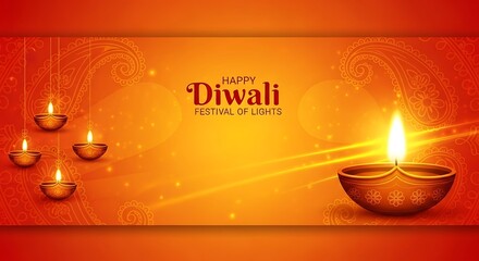 Celebrating the Warmth and Light of Diwali A Harmonious Blend of Tradition and Joy with Glowing Diyas a Festival Filled