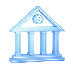Bank Icon - Banking Concept. 3d rendering
