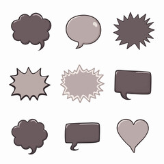 speech bubbles set