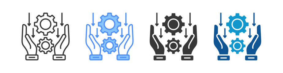 Obraz premium Management Icon Set Multiple Style Collection