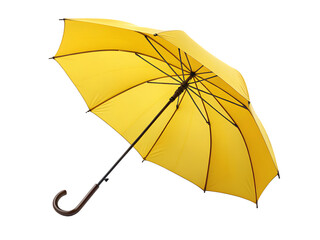  yellow umbrella isolation on background white