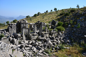 Ancient Ruins of Sagalassos on a Hillside A Glimpse into History 