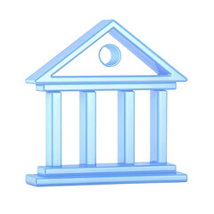 Bank Icon - Banking Concept. 3d rendering
