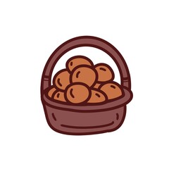 French bread basket bakery food