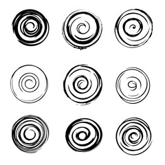 seamless pattern with circles and spirals